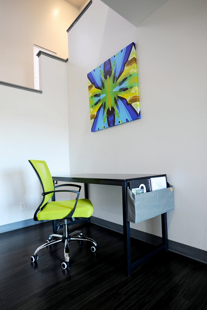 Work desk in the King Loft Suite at Z Loft Extended Stay Hotel