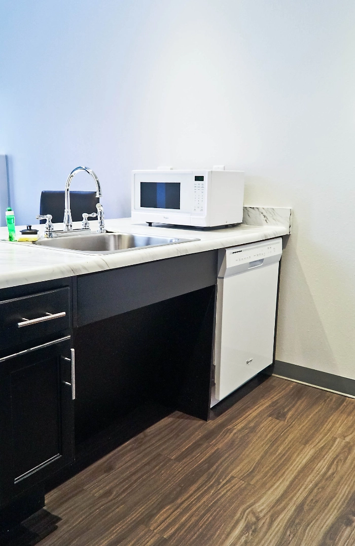 Kitchenette in the King Loft Suite at Z Loft Extended Stay Hotel