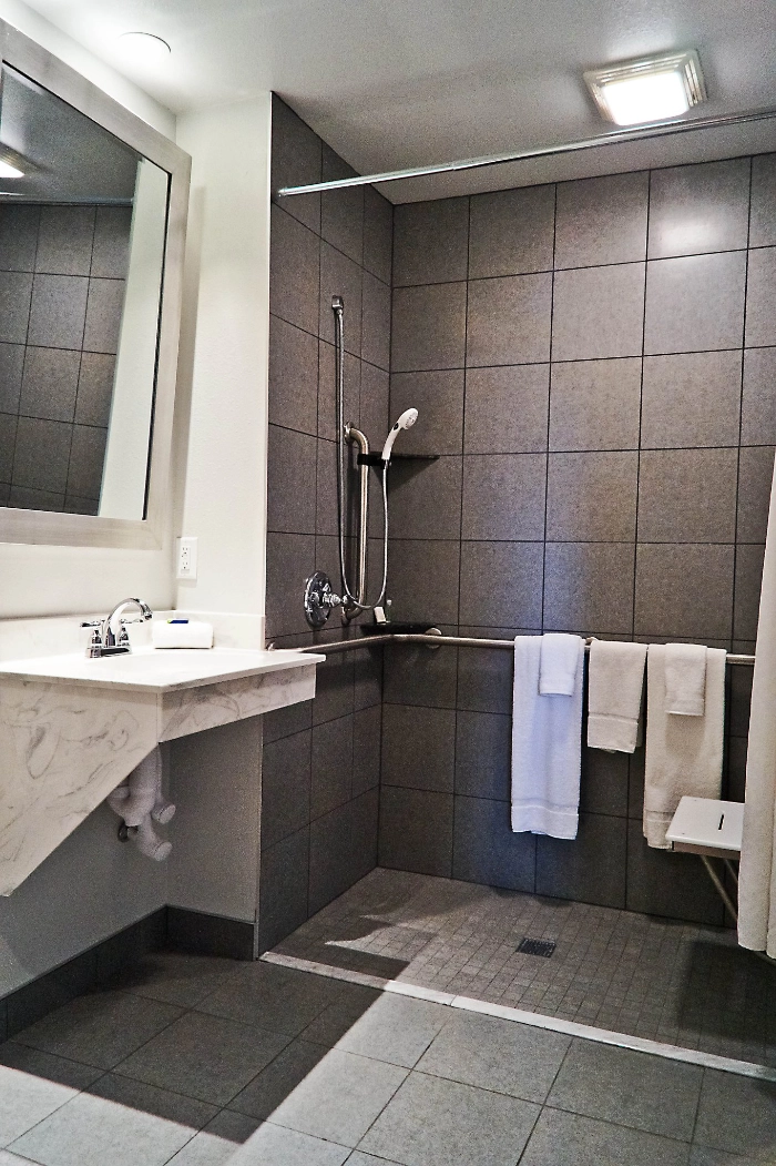 King Loft Suite Handicap Accessible Bathroom at Z Loft Extended Stay Hotel